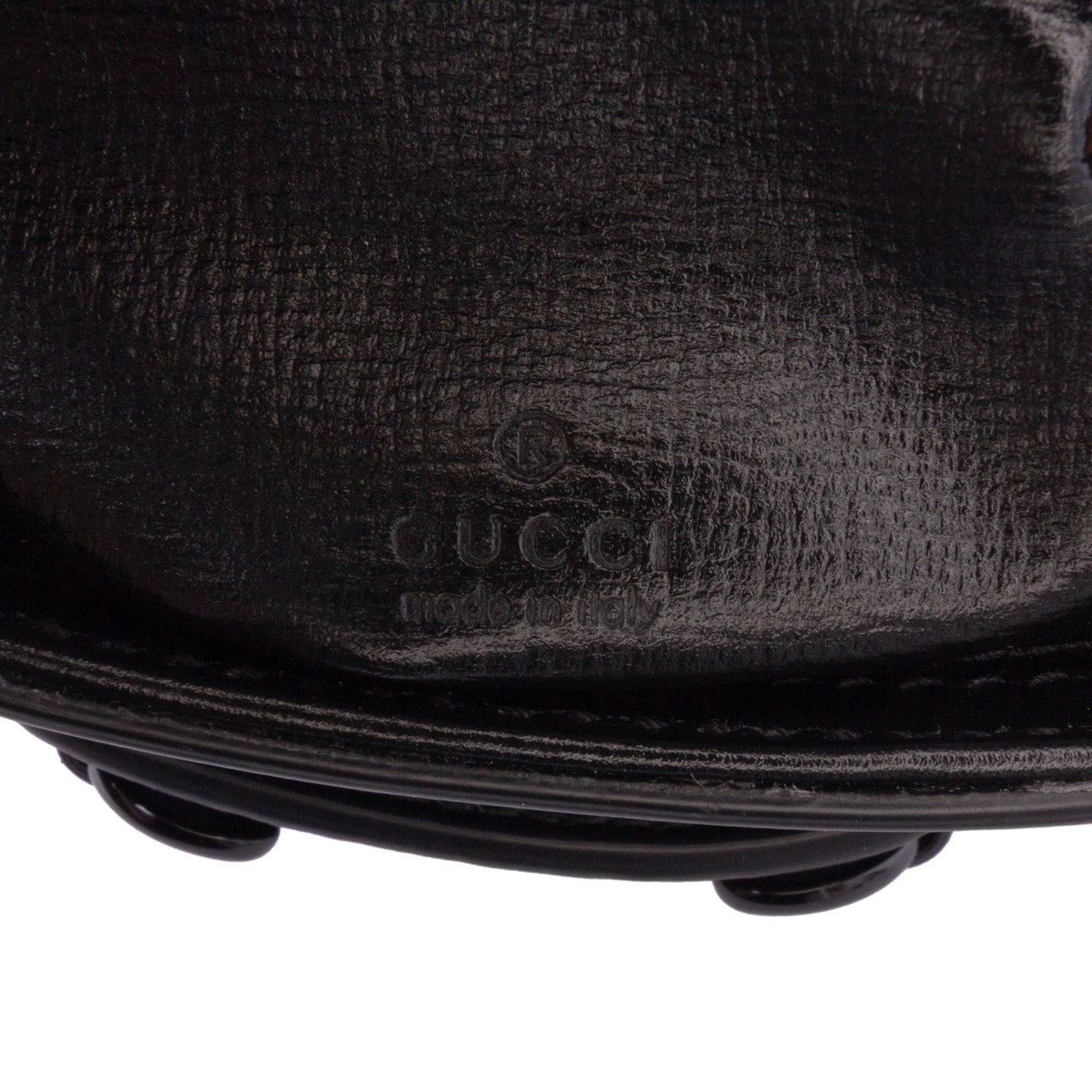 Gucci Mini Leather Horsebit 1955 Web Satchel Zwart