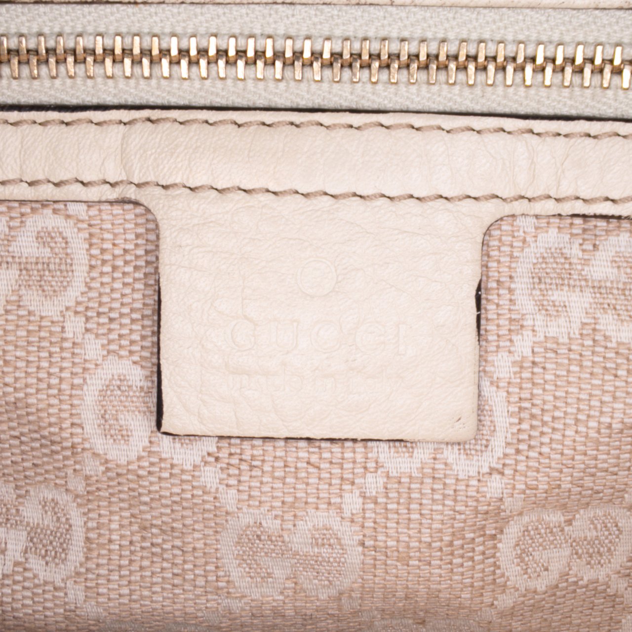 Gucci Medium Leather Bamboo Diana Tote Wit