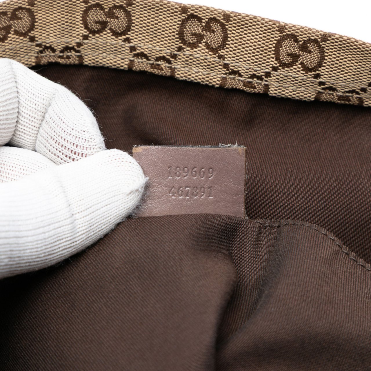 Gucci GG Canvas Web Tote Bruin