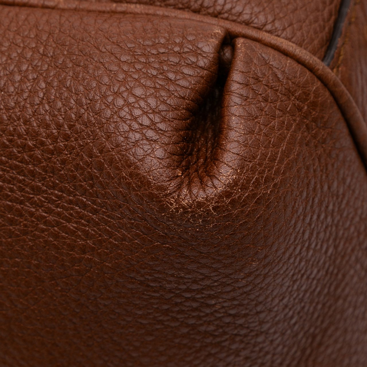 Gucci Medium Leather Ride Top Handle Bag Bruin