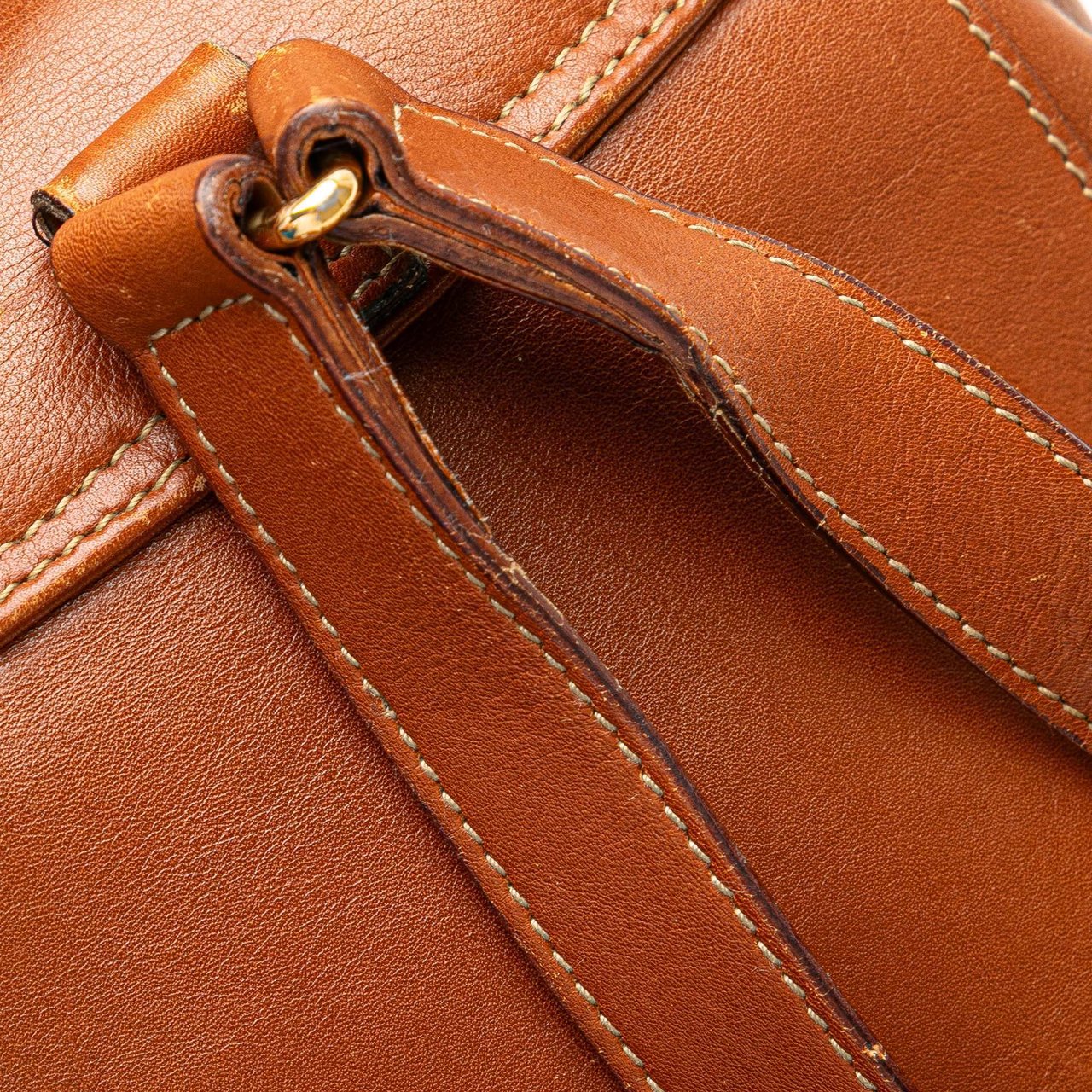 Gucci Leather Bamboo Backpack Bruin