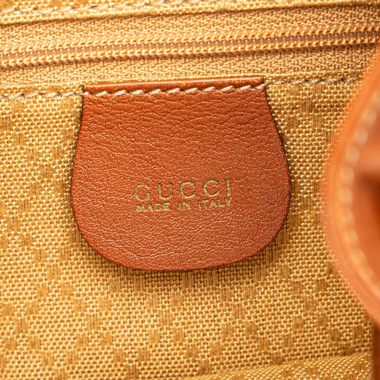 Gucci Leather Bamboo Backpack Bruin