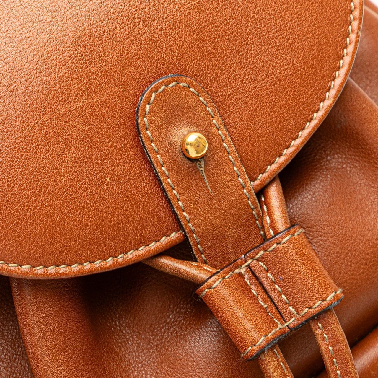 Gucci Leather Bamboo Backpack Bruin