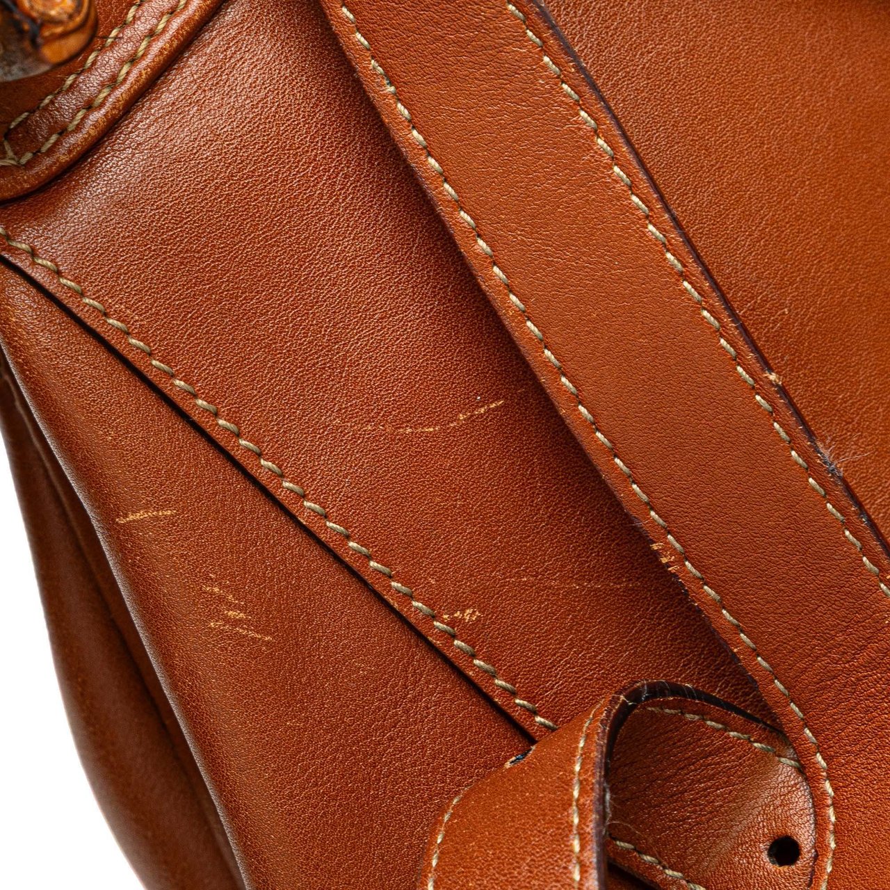 Gucci Leather Bamboo Backpack Bruin