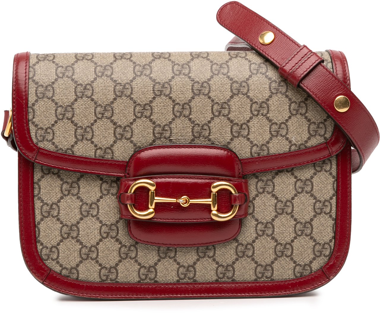 Gucci Medium GG Supreme Horsebit 1955 Shoulder Bag Bruin