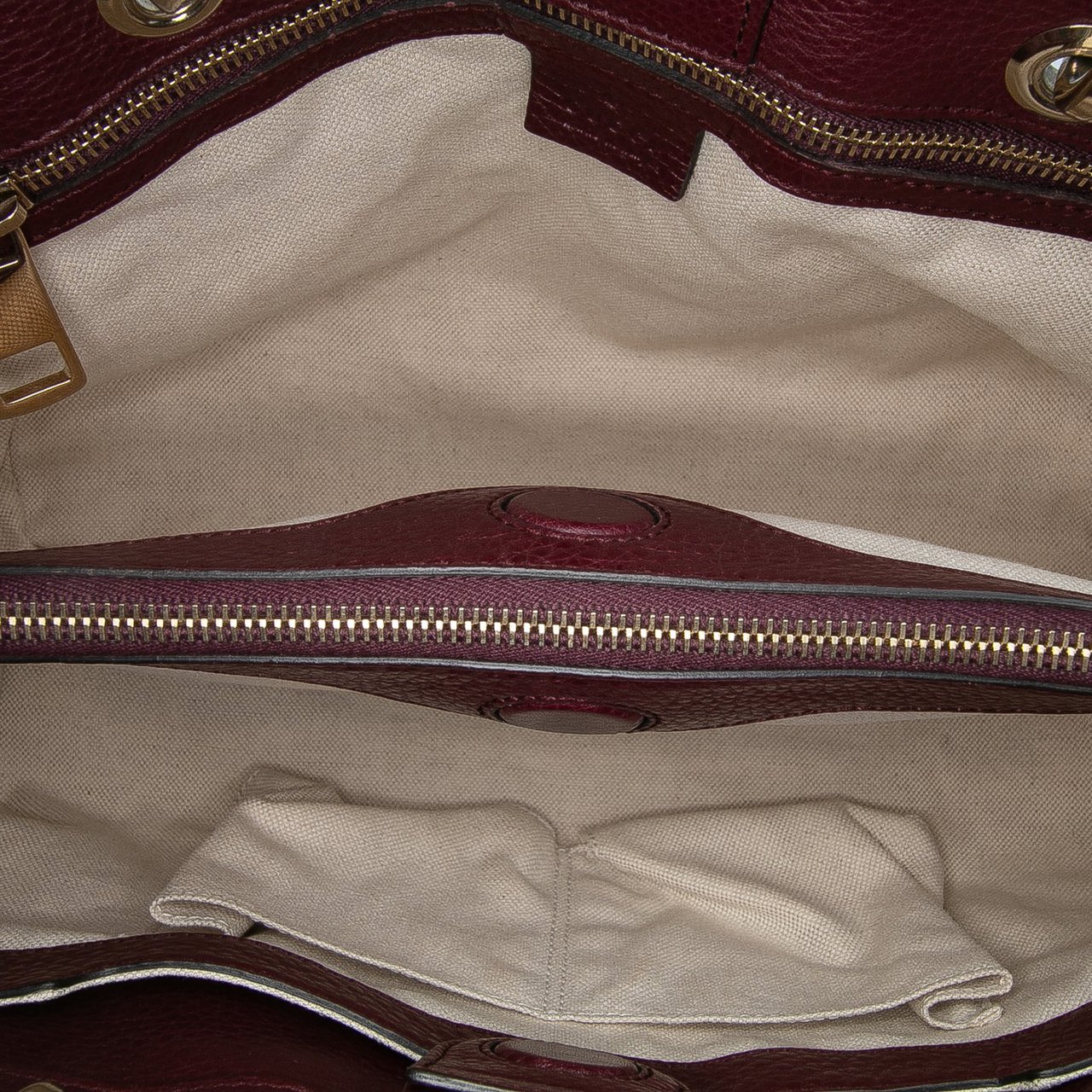 Gucci Medium Calfskin Bamboo Shopper Satchel Rood