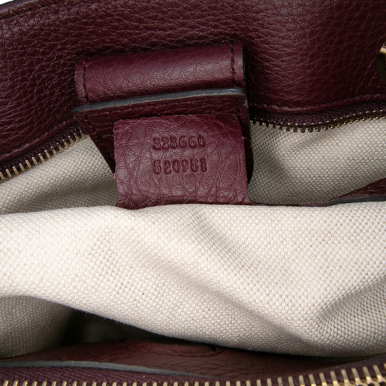 Gucci Medium Calfskin Bamboo Shopper Satchel Rood