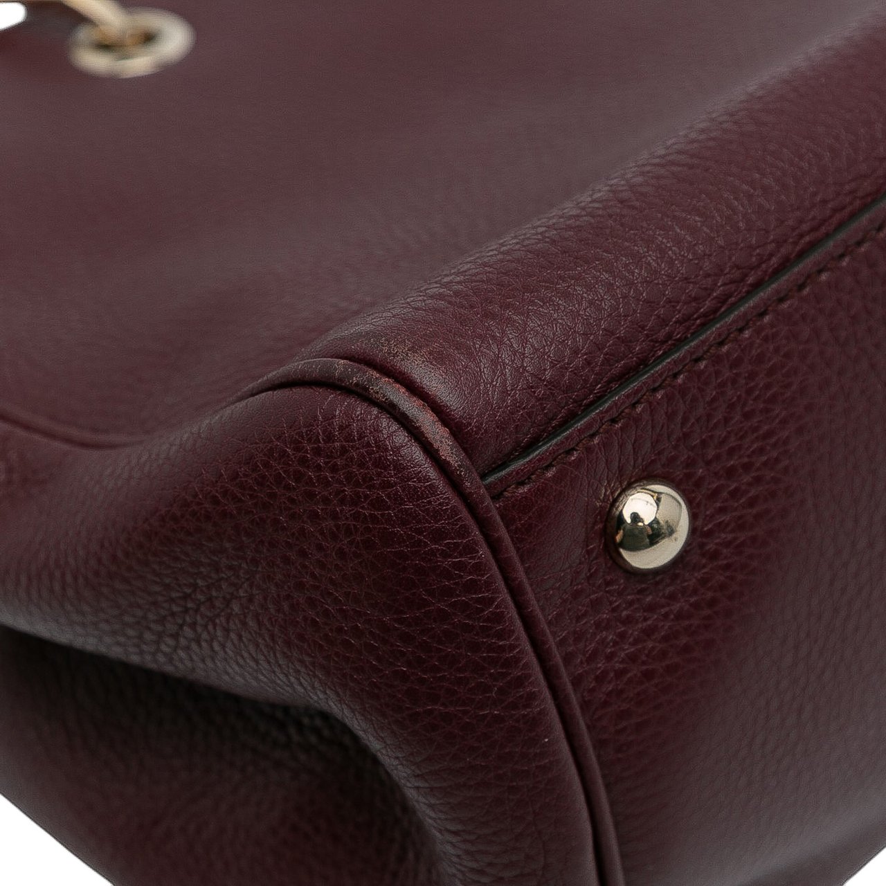 Gucci Medium Calfskin Bamboo Shopper Satchel Rood