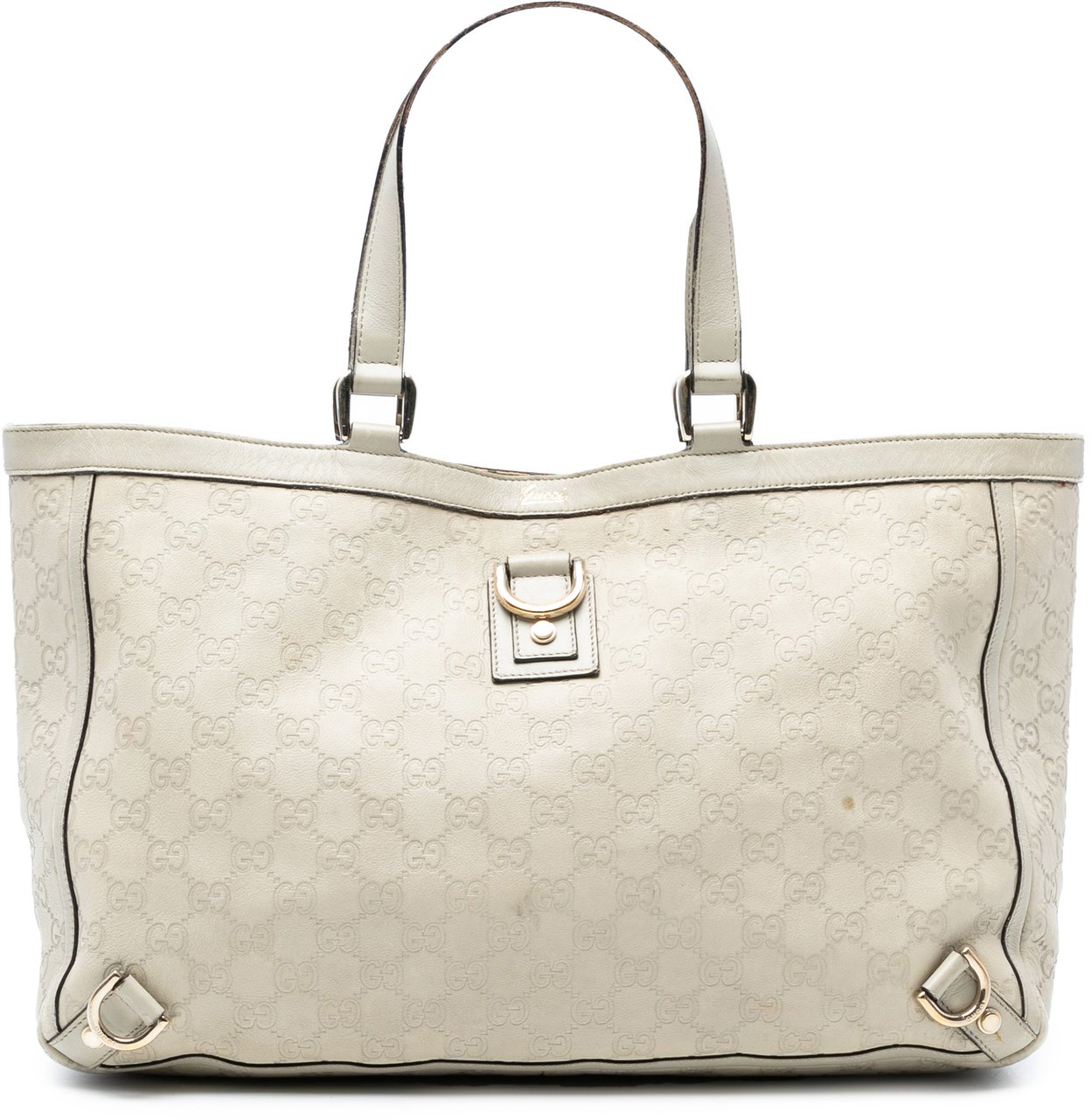 Gucci Guccissima Abbey D Ring Tote Wit