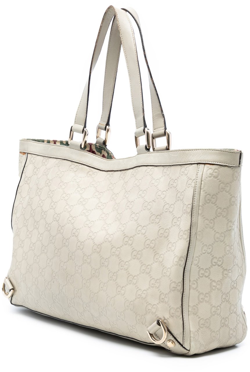 Gucci Guccissima Abbey D Ring Tote Wit