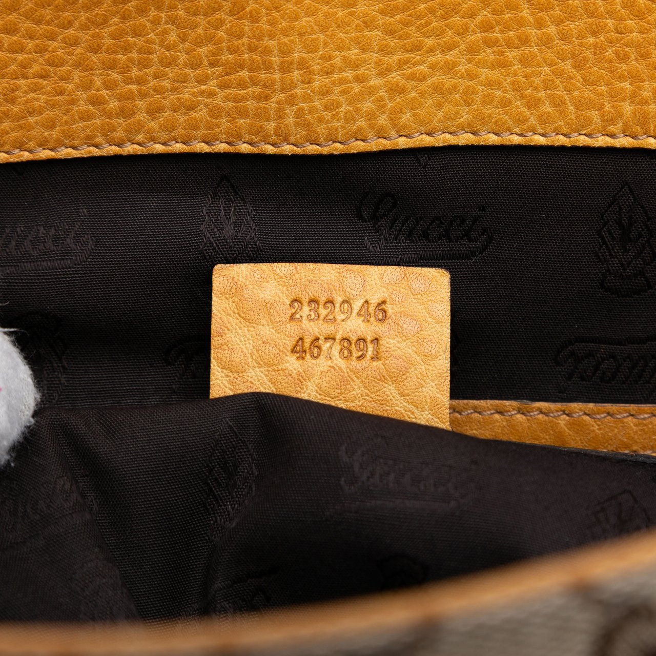 Gucci Large GG Canvas Bamboo Libeccio Tote Bruin