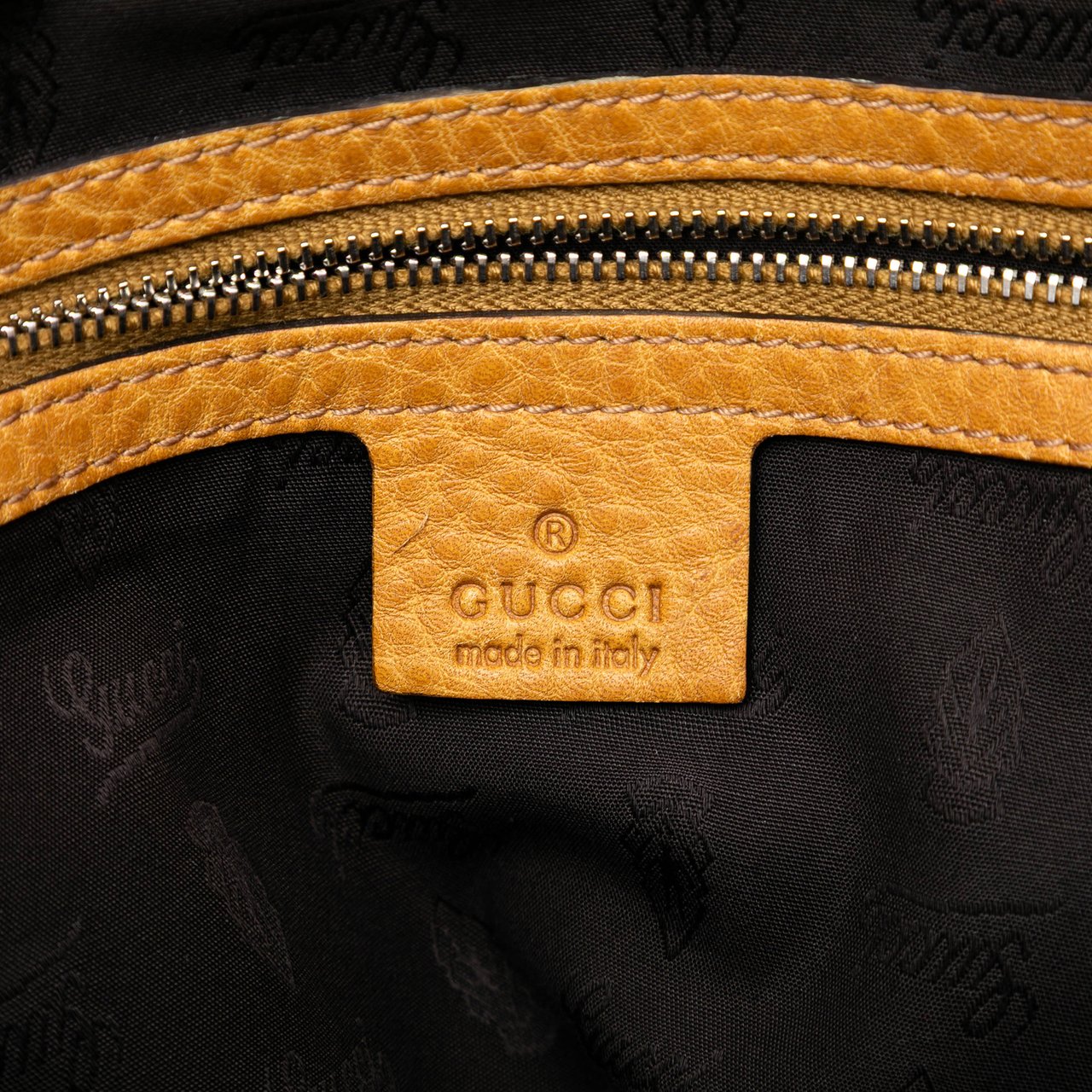 Gucci Large GG Canvas Bamboo Libeccio Tote Bruin