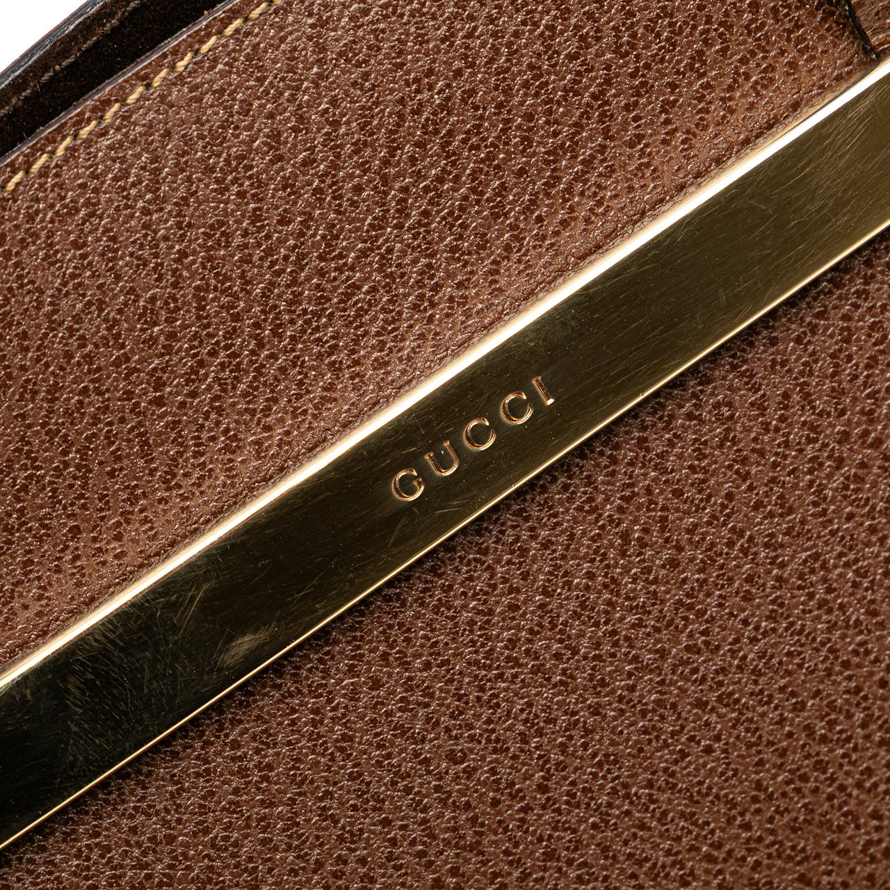 Gucci Leather Handbag Bruin