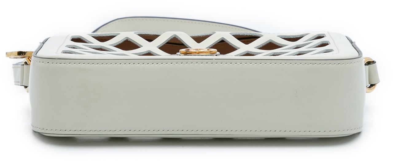 Gucci Cutout Leather and Flora Canvas Infinity Crossbody Wit