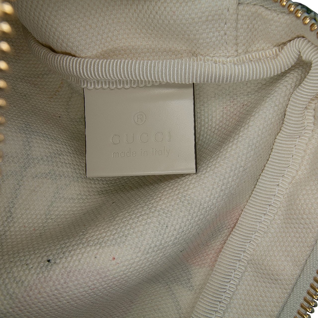 Gucci Cutout Leather and Flora Canvas Infinity Crossbody Wit