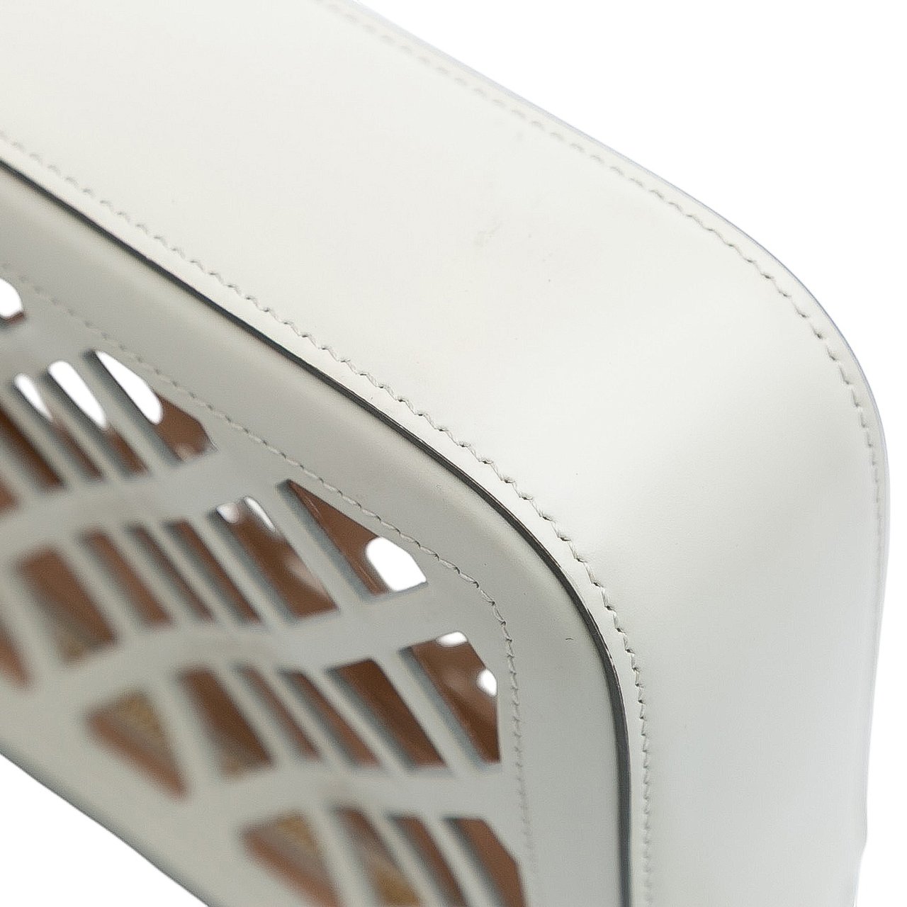 Gucci Cutout Leather and Flora Canvas Infinity Crossbody Wit