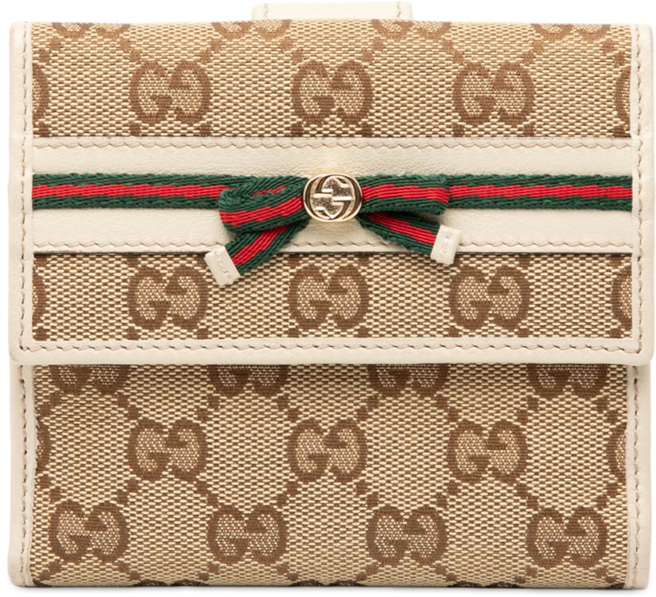 Gucci GG Canvas Princy Compact Wallet Bruin