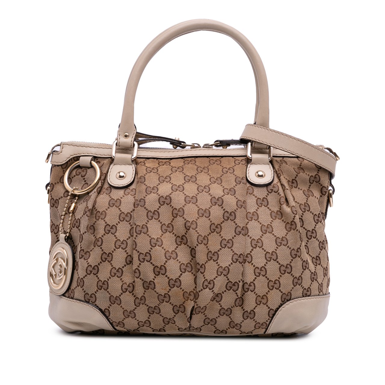 Gucci GG Canvas Sukey Satchel Bruin