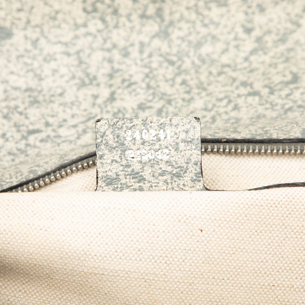 Gucci Large Speckled Leather New Bamboo Top Handle Bag Grijs