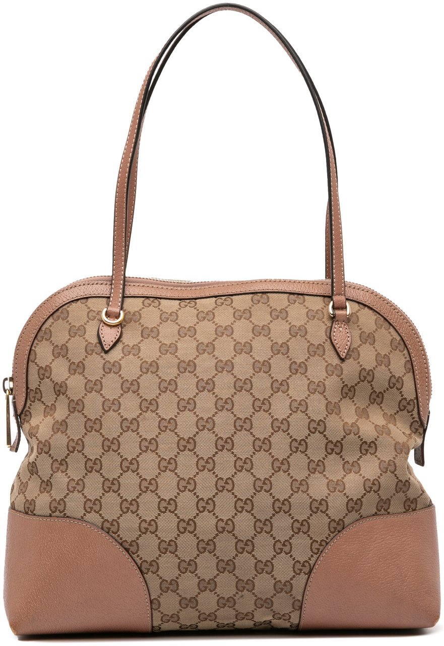 Gucci Medium GG Canvas Bree Dome Tote Bruin