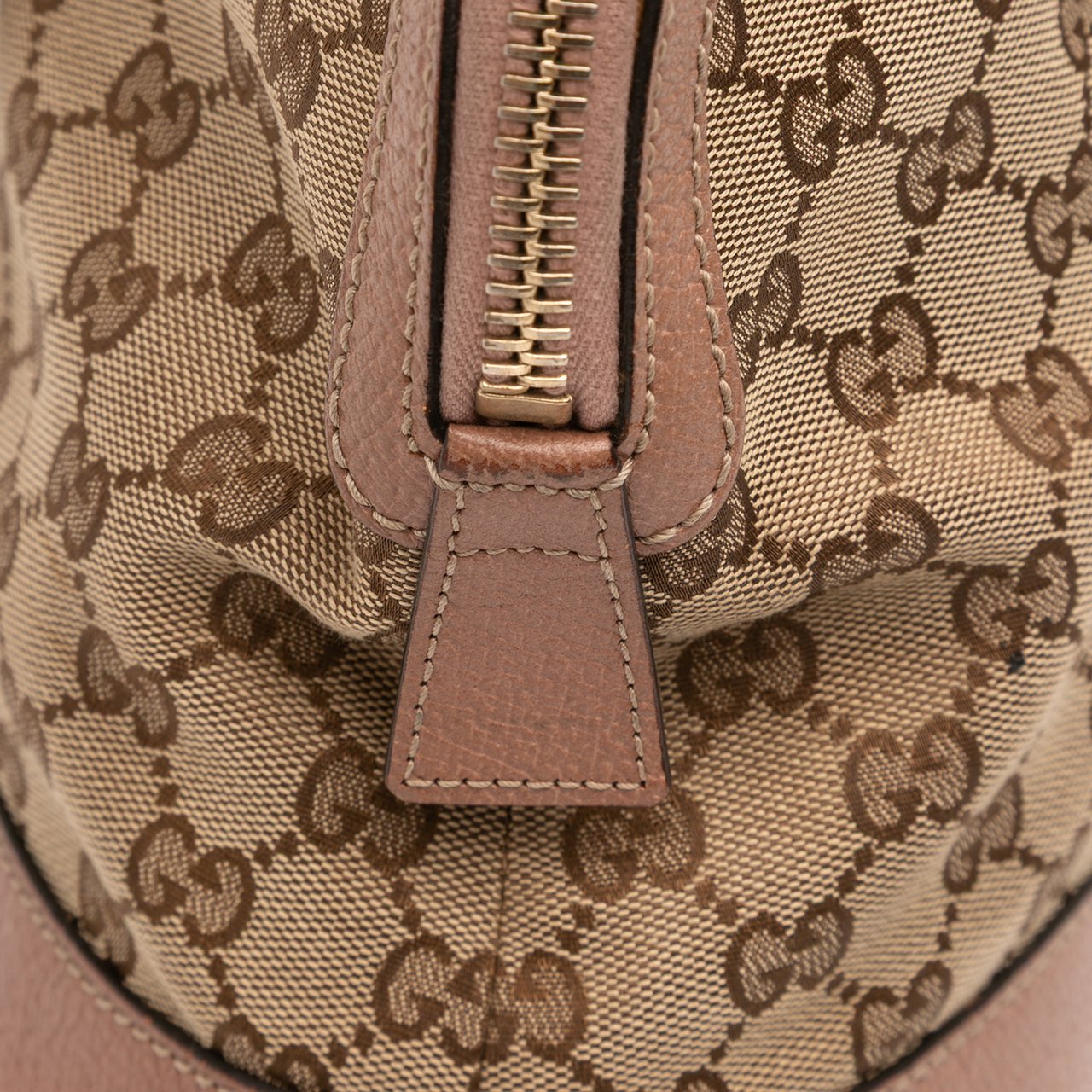 Gucci Medium GG Canvas Bree Dome Tote Bruin
