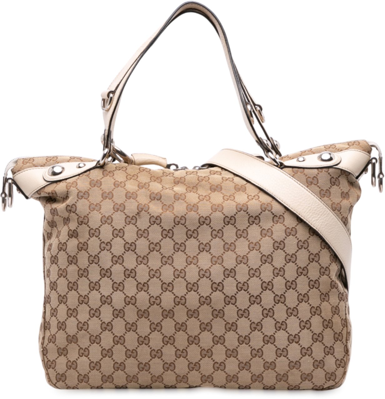 Gucci Large GG Canvas Icon Bit Satchel Bruin