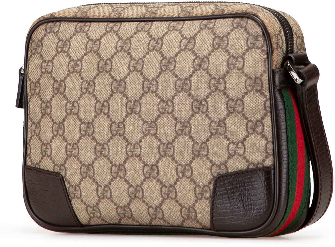 Gucci GG Supreme Web Clutch Bruin