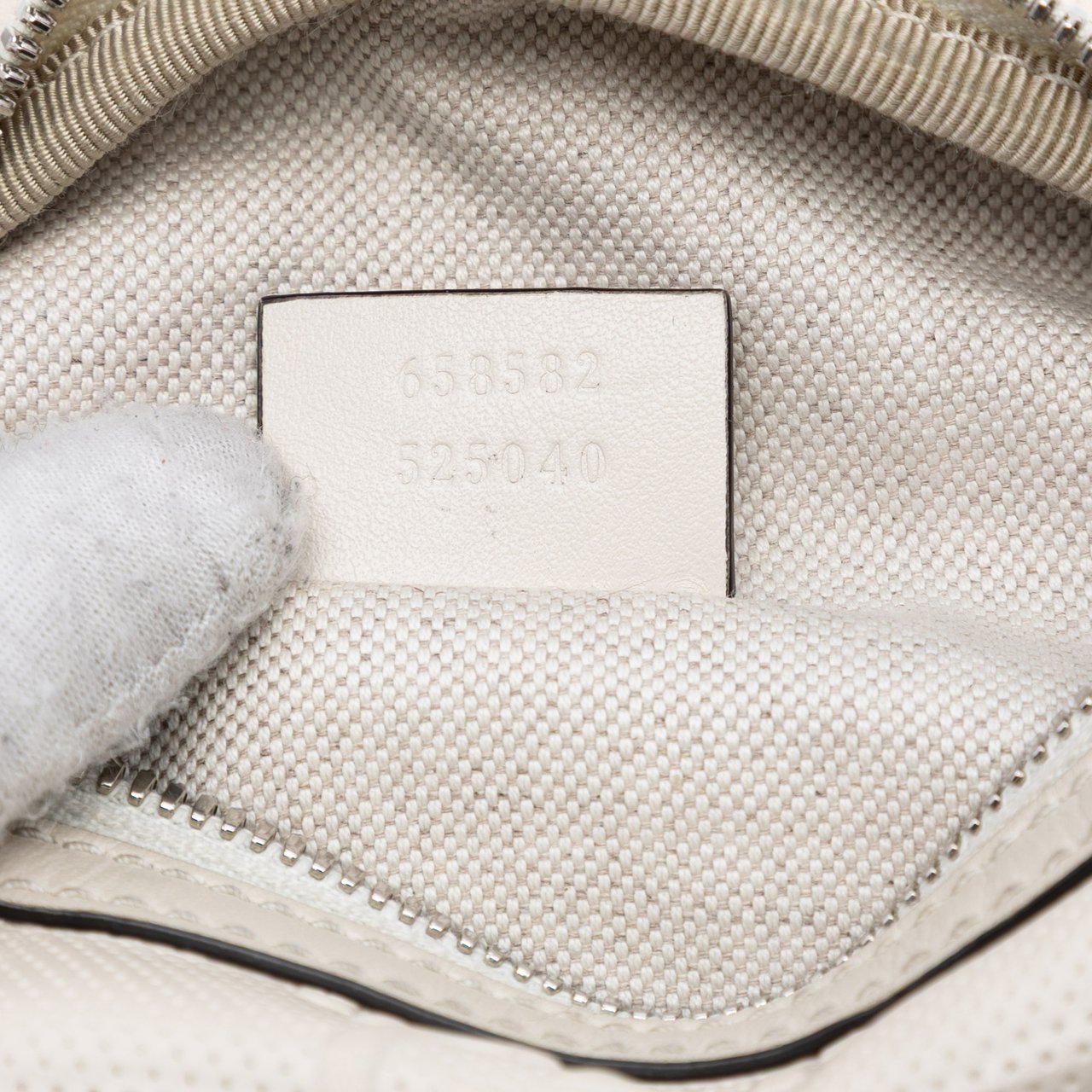 Gucci GG Embossed Perforated Leather Belt Bag Wit