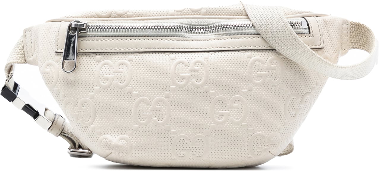Gucci GG Embossed Perforated Leather Belt Bag Wit