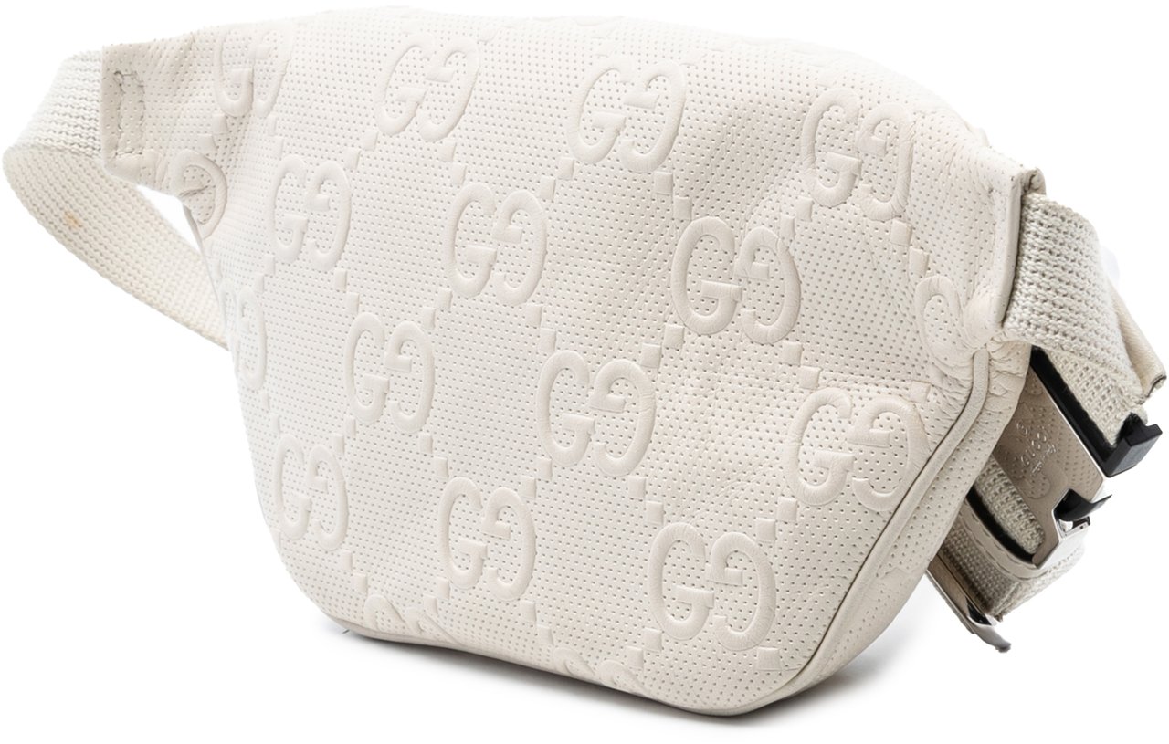 Gucci GG Embossed Perforated Leather Belt Bag Wit