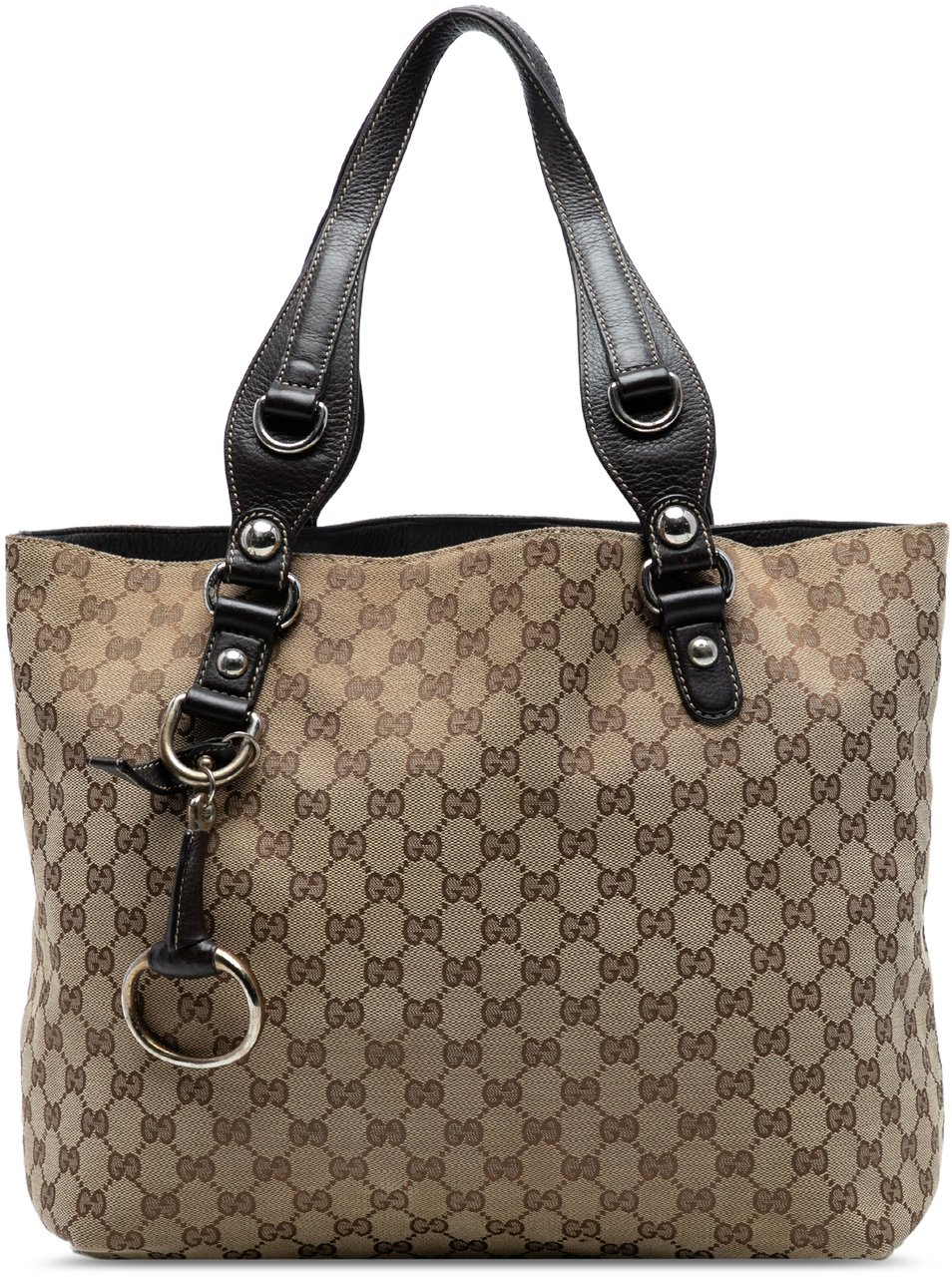 Gucci GG Canvas Icon Bit Tote Bruin