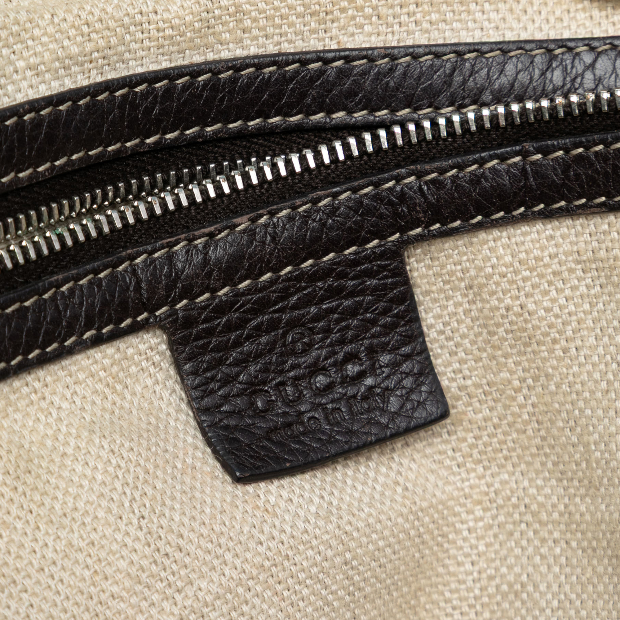 Gucci GG Canvas Icon Bit Tote Bruin