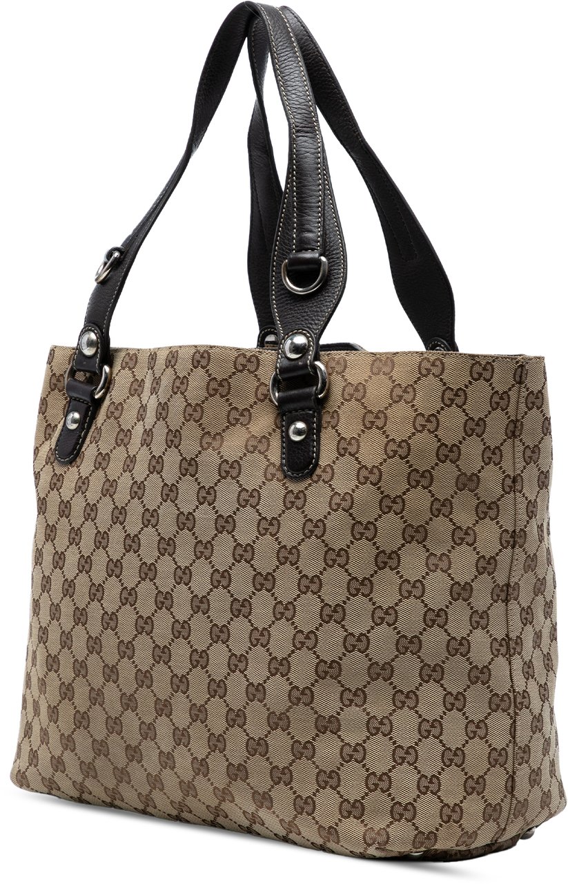 Gucci GG Canvas Icon Bit Tote Bruin