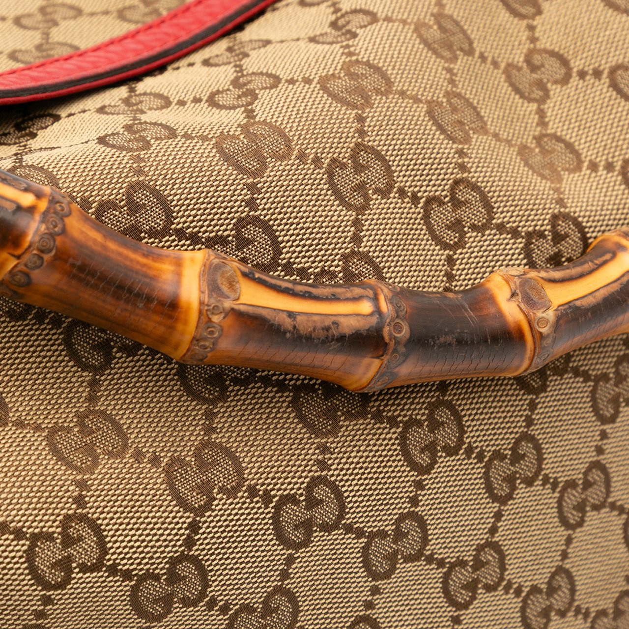 Gucci GG Canvas Bamboo Diana Satchel Bruin