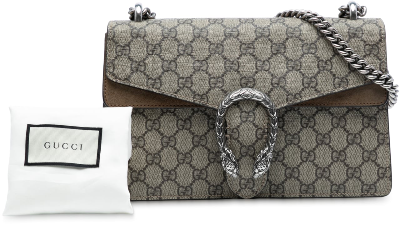 Gucci Medium GG Supreme Dionysus Shoulder Bag Bruin