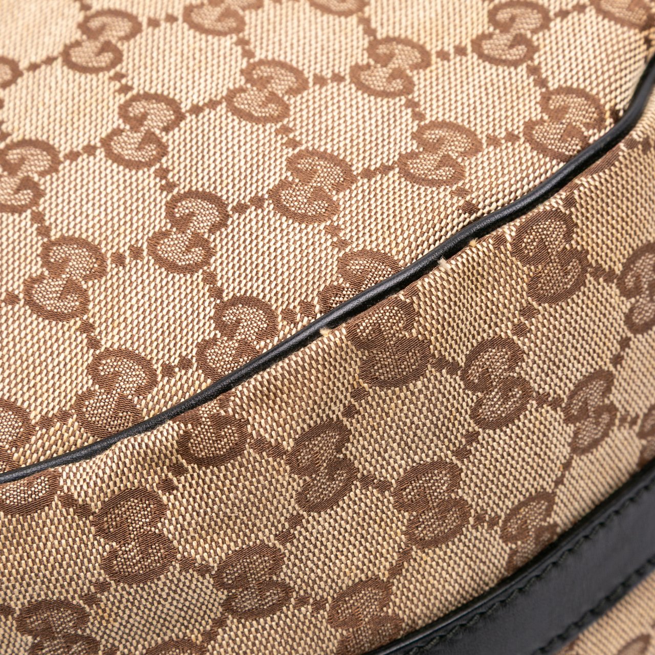 Gucci Large GG Canvas Twins Hobo Bruin