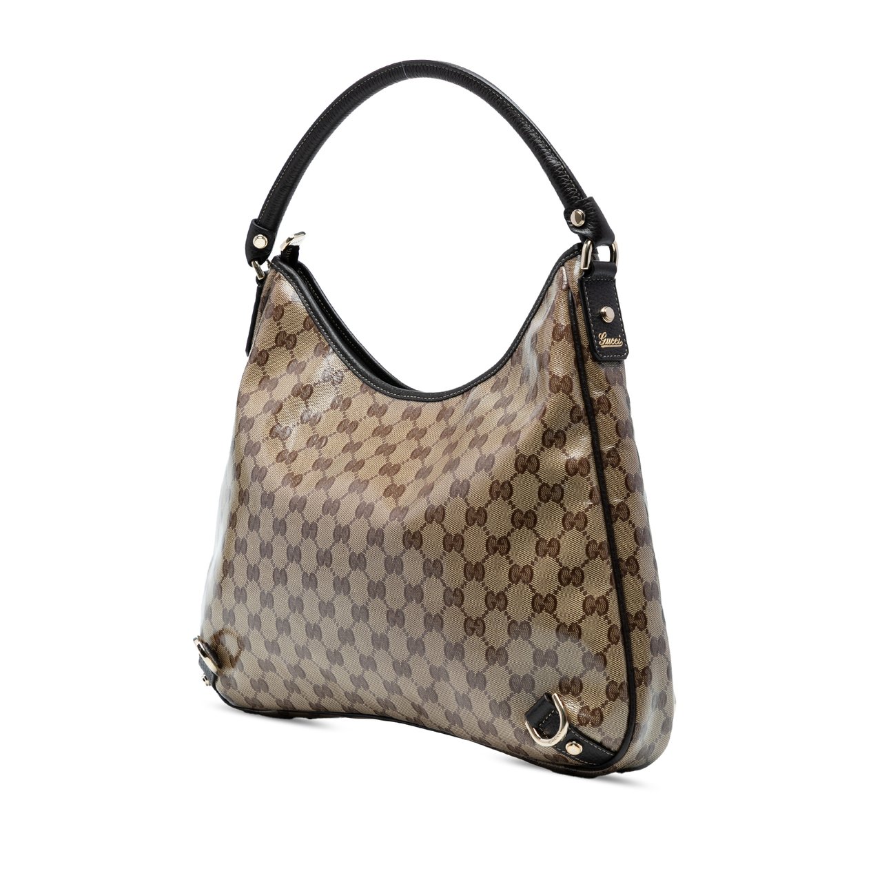 Gucci GG Crystal Abbey D Ring Shoulder Bag Bruin