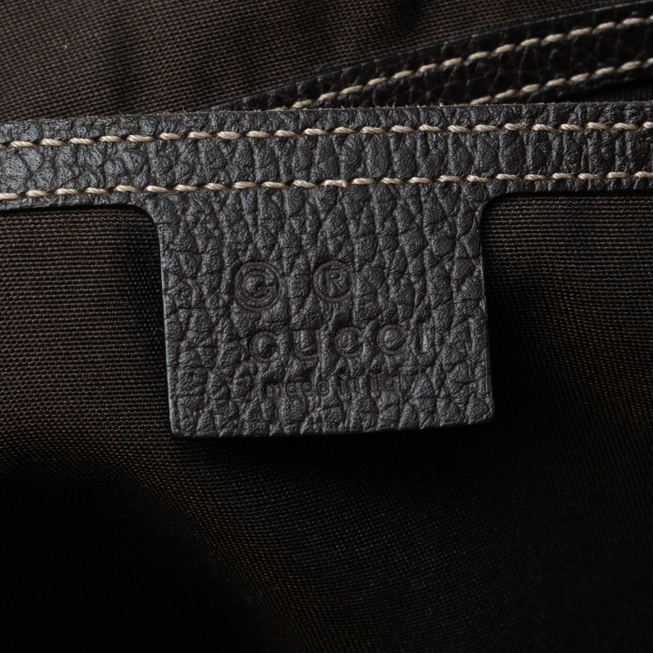 Gucci GG Crystal Abbey D Ring Shoulder Bag Bruin