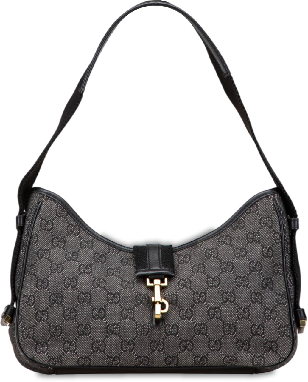Gucci GG Denim Jackie Shoulder Bag Zwart
