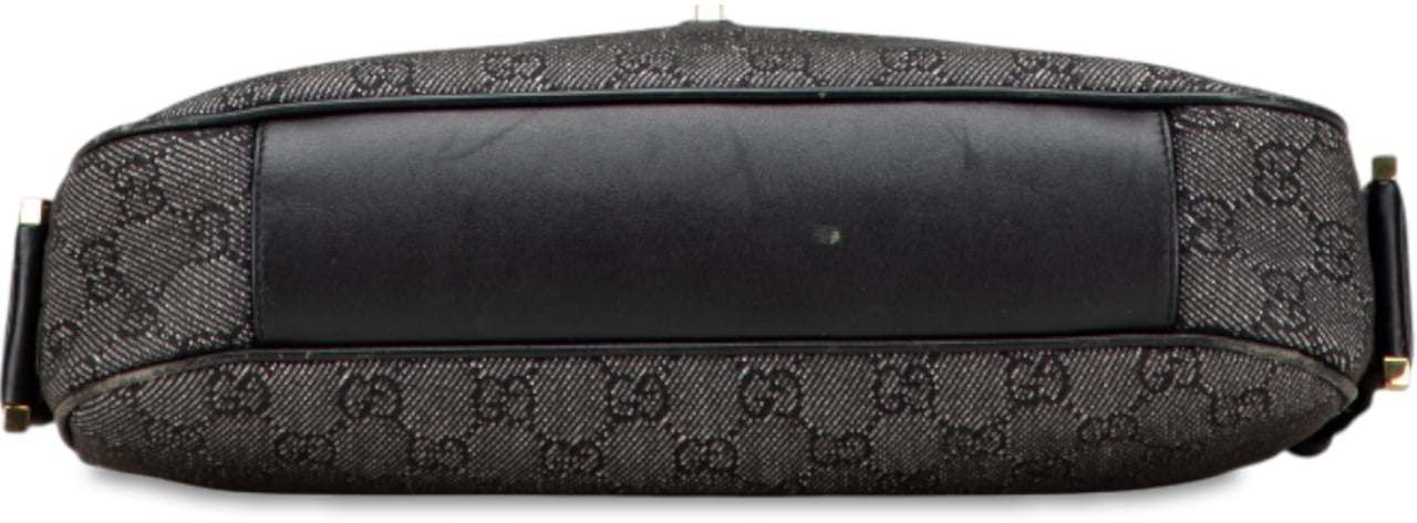 Gucci GG Denim Jackie Shoulder Bag Zwart