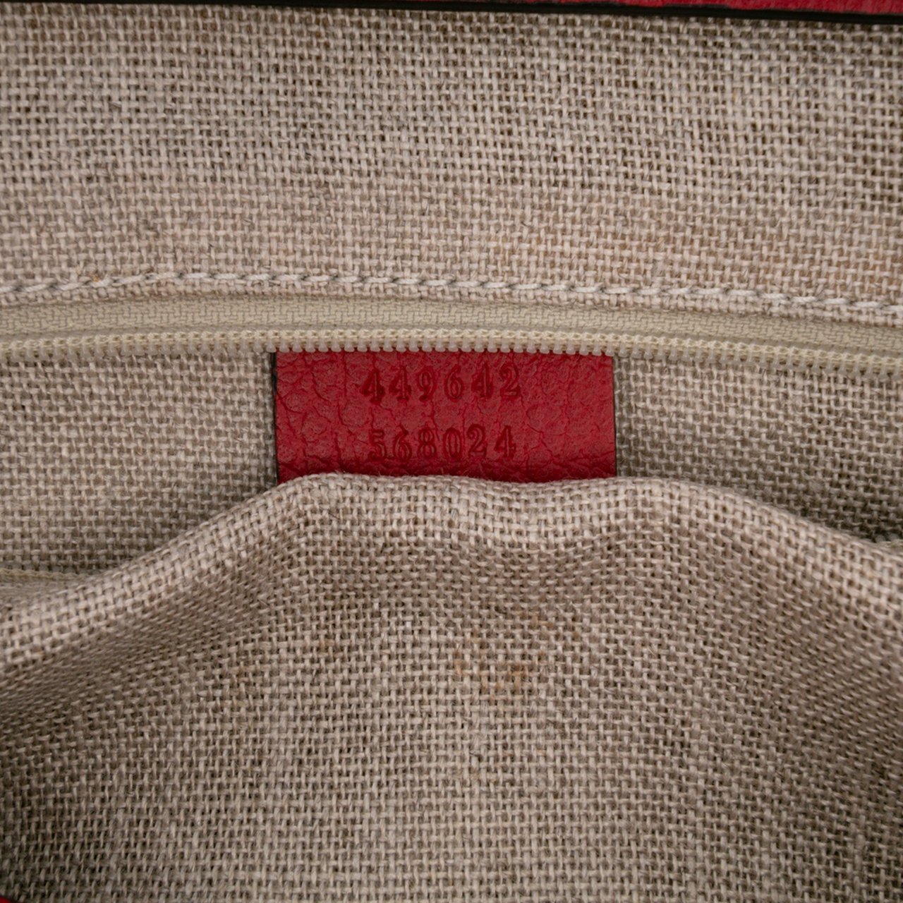 Gucci Leather Bamboo Tassel Satchel Rood