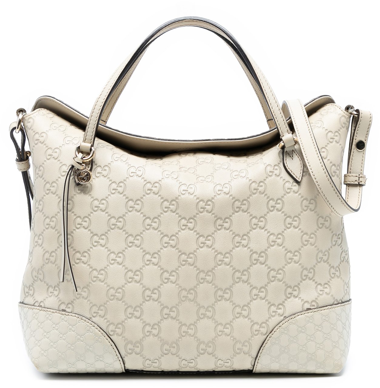 Gucci Medium Guccissima Bree Fold Over Tote Wit