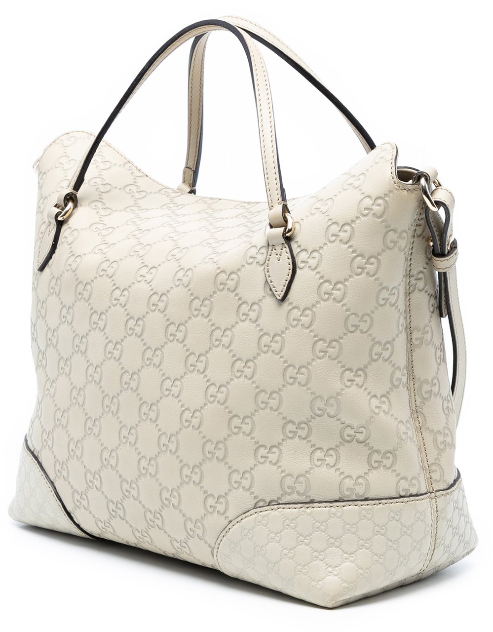 Gucci Medium Guccissima Bree Fold Over Tote Wit
