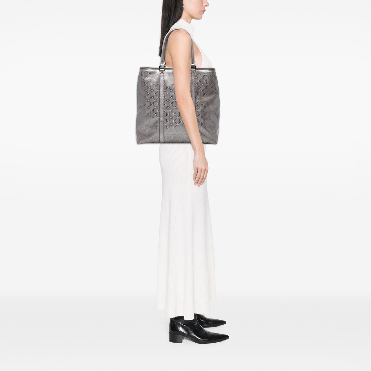 Gucci GG Imprime Joy Vertical Tote Grijs