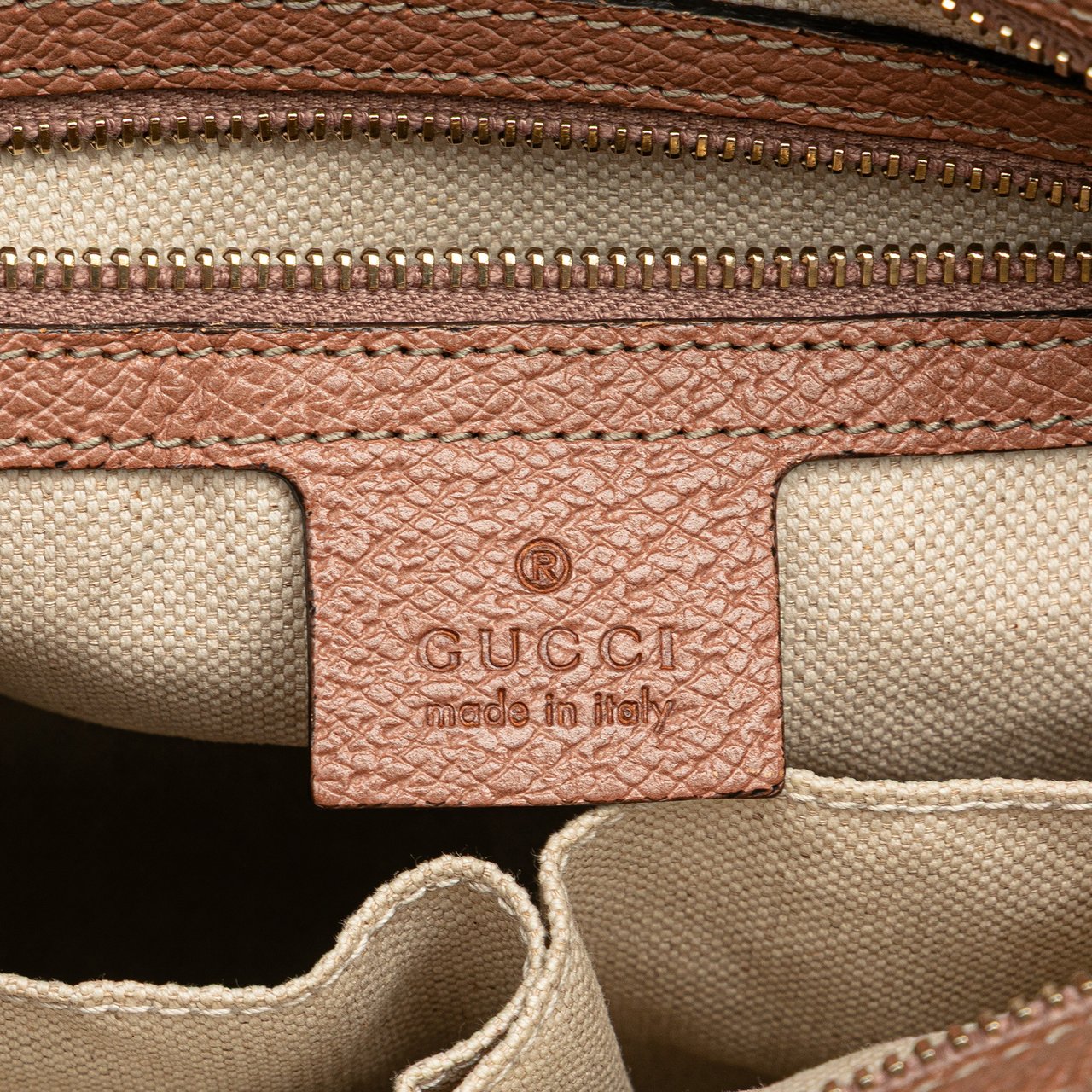 Gucci Small GG Canvas Bree Satchel Bruin