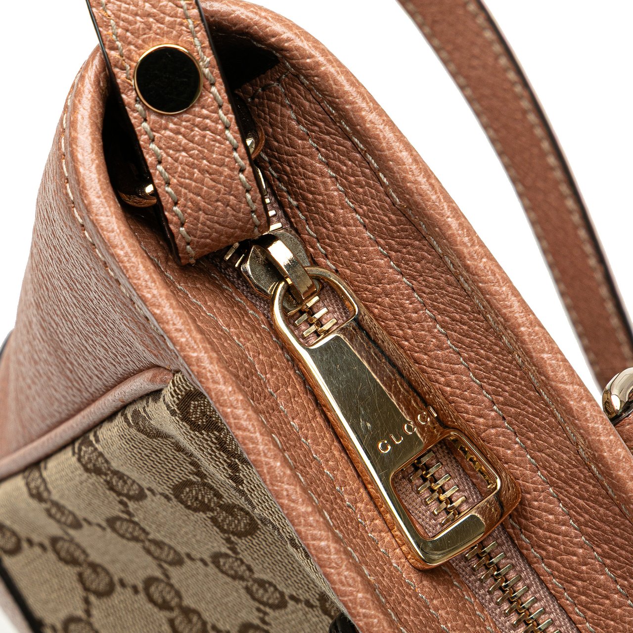 Gucci Small GG Canvas Bree Satchel Bruin
