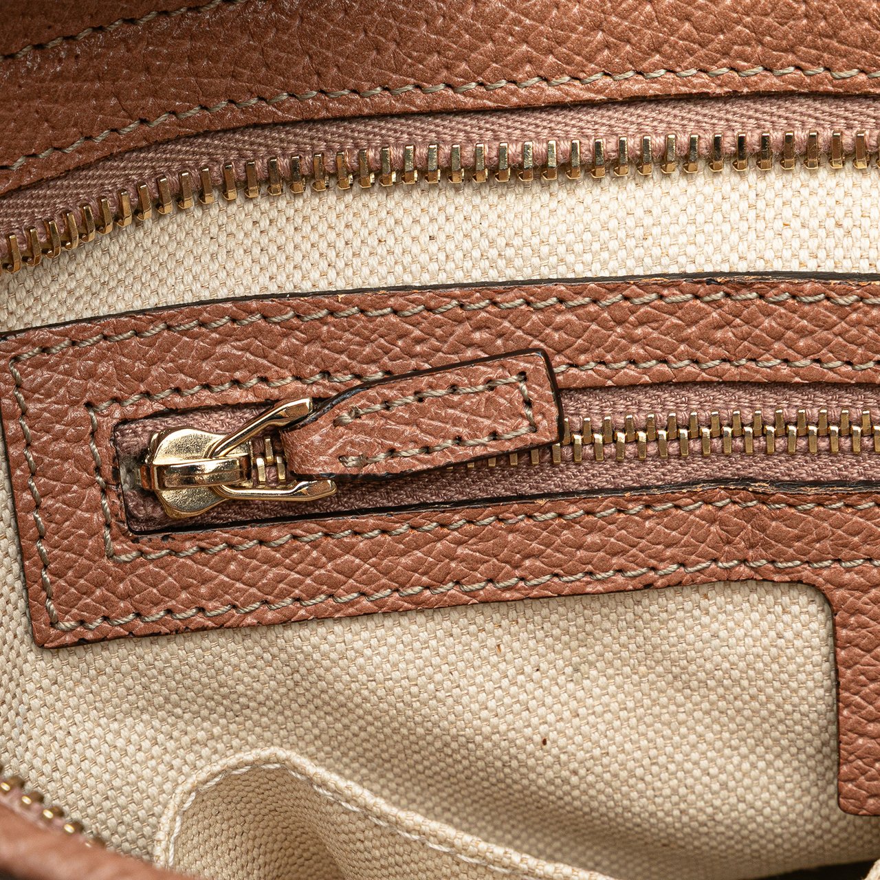 Gucci Small GG Canvas Bree Satchel Bruin