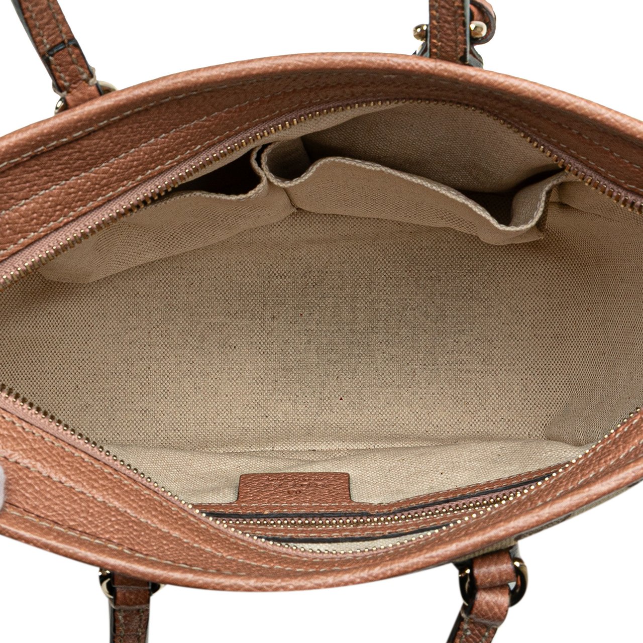 Gucci Small GG Canvas Bree Satchel Bruin