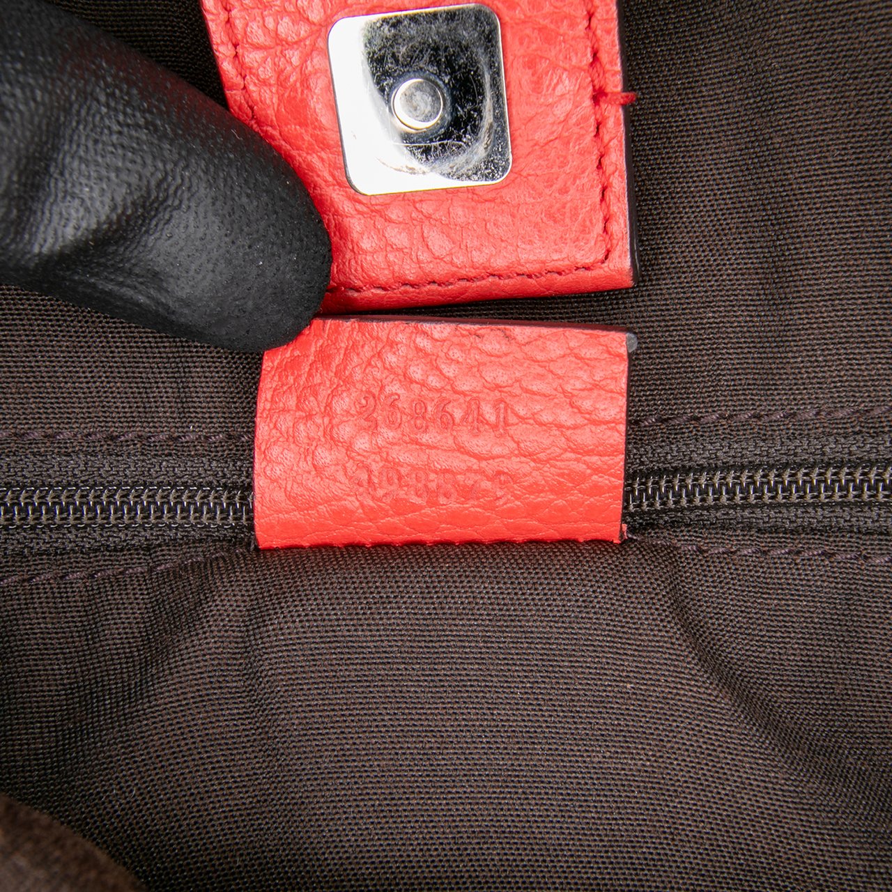 Gucci Leather Abbey D Ring Convertible Tote Rood