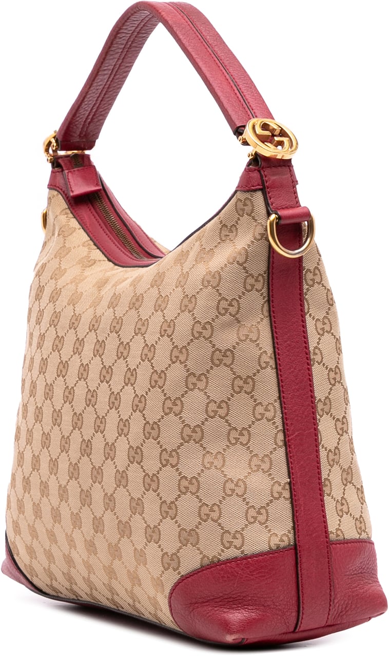 Gucci Small GG Canvas Miss GG Hobo Bruin